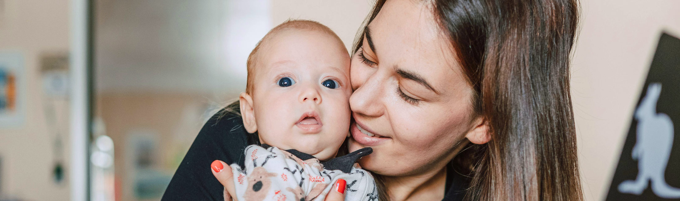 woman holding baby
