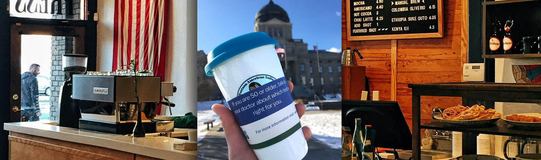 coffee cup with DPHHS label