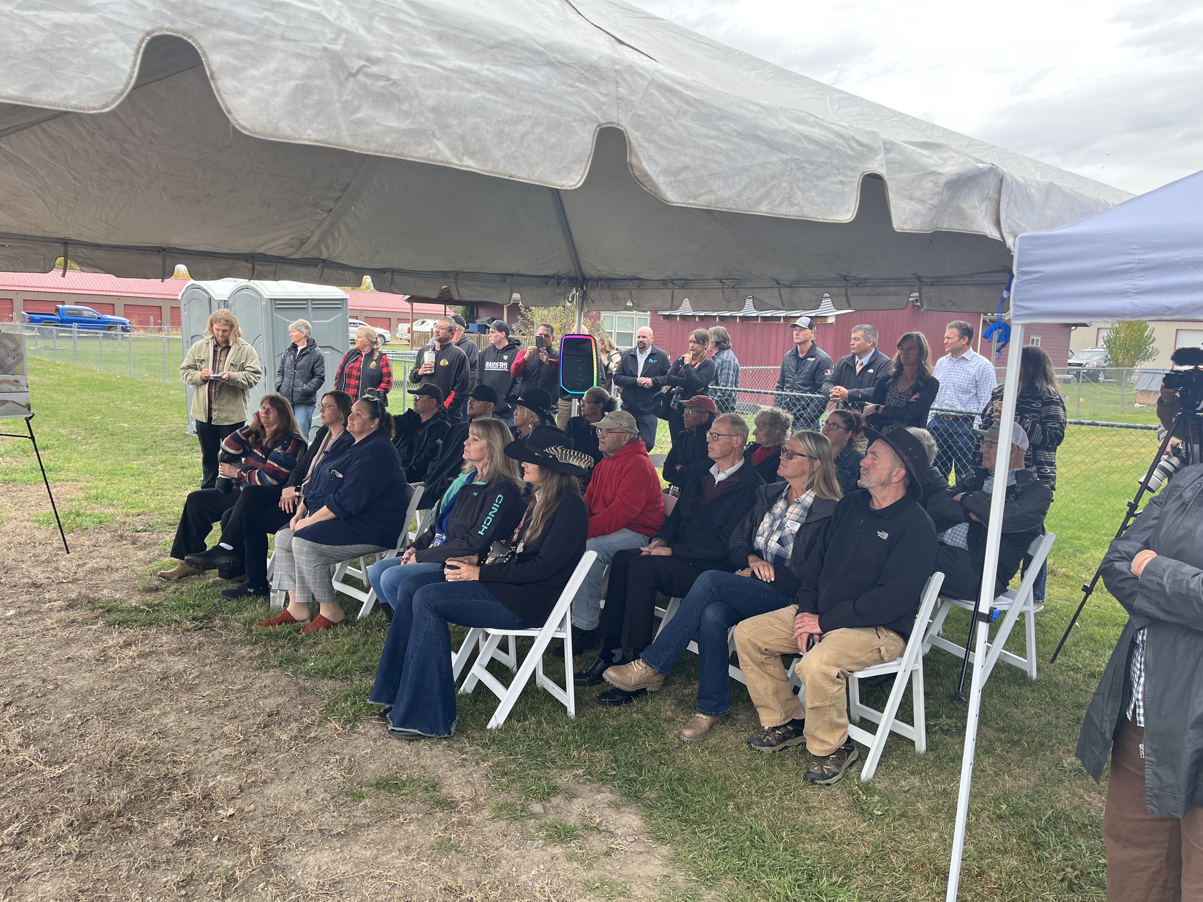 those in attendance listen to the event speakers