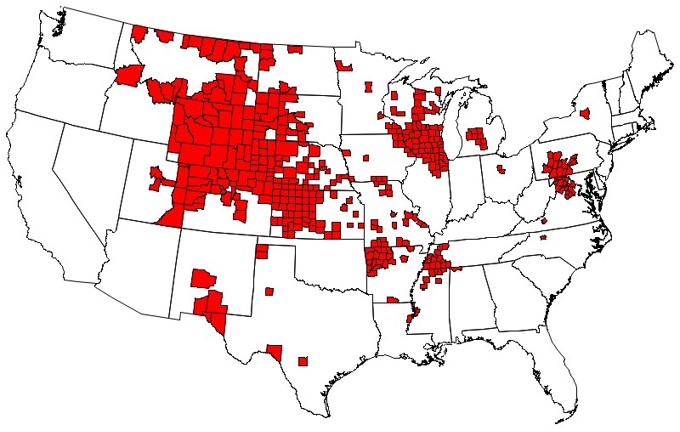 CWD Map of US 2022