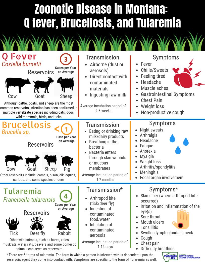 Zoonotic diseases in Montana, 2018